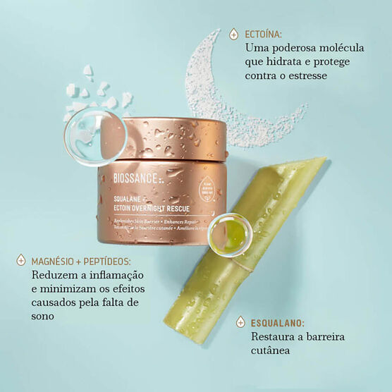 Hidratante Noturno Reparação Profunda Biossance SQUALANE ECTOIN OVERNIGHT RESCUE